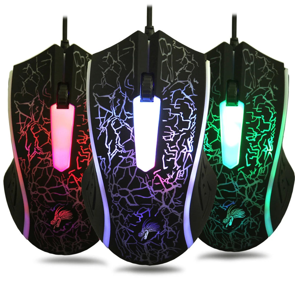2400 DPI USB-bedrade gamingmuis met ledverlichting, professionele gamermuis, ergonomische computermuis voor PC, laptop en Macbook
