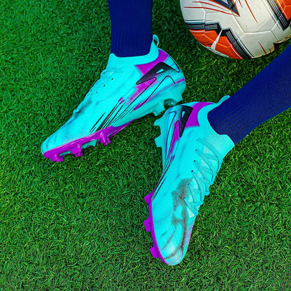 Chaussures de Football professionnelles à fond FG pour hommes, chaussures d'entraînement confortables et durables pour adultes, chaussures de Football à lacets pour adolescents