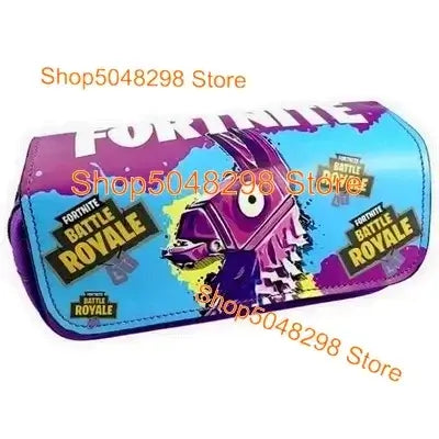 Pencil Case Big Canvas Kawaii Pencil Bags Pen Case for Boys Girls Fortnite Print School Supplies Stationery Teens Birthday Gift