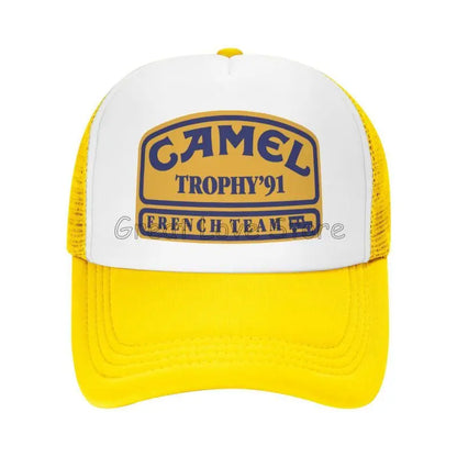 Camel Trophy 91 Print Baseball Cap Unisex Sun Visors Hat Summer Hip Hop Hats for Men Women Outdoor Breathable Mesh Snapback Caps