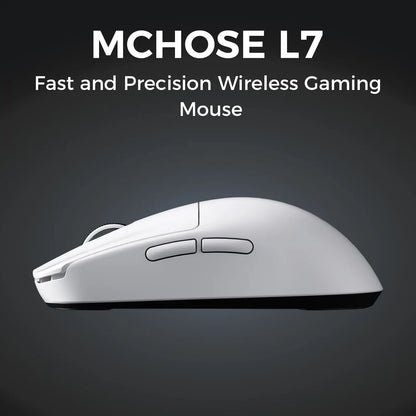 MCHOSE L7 Wireless Gaming Mouse L7 Ultra PAW3395 26K Sensor Dual 8K Polling 39g Ultra-Lightweight2.4GHz RF/BT/Wired Tri-Mode