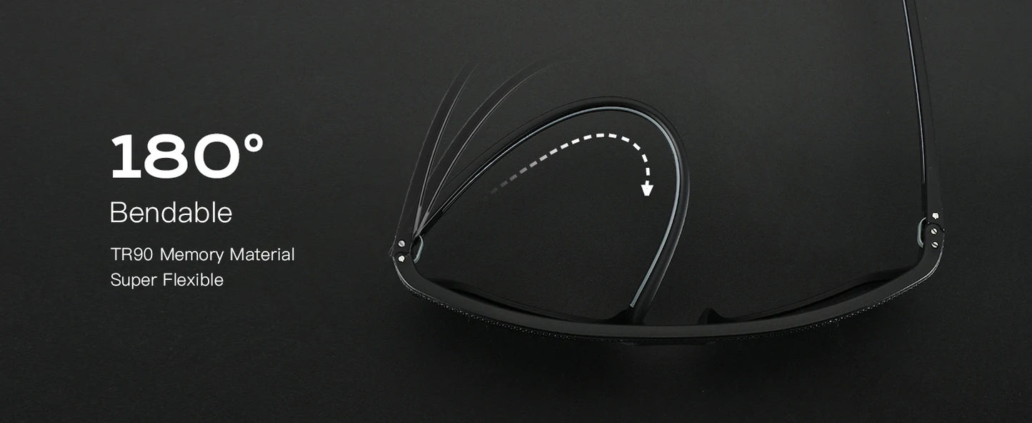 ZENOTTIC Polarized Sunglasses for Men Lightweight TR90 Frame UV400 Protection Square Sun Glasses