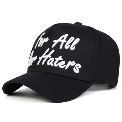 Unisex FOR ALL OUR HATERS Embroidery Baseball Caps Spring Autumn Outdoor Adjustable Casual Hats Sunscreen Hat Sports Cap
