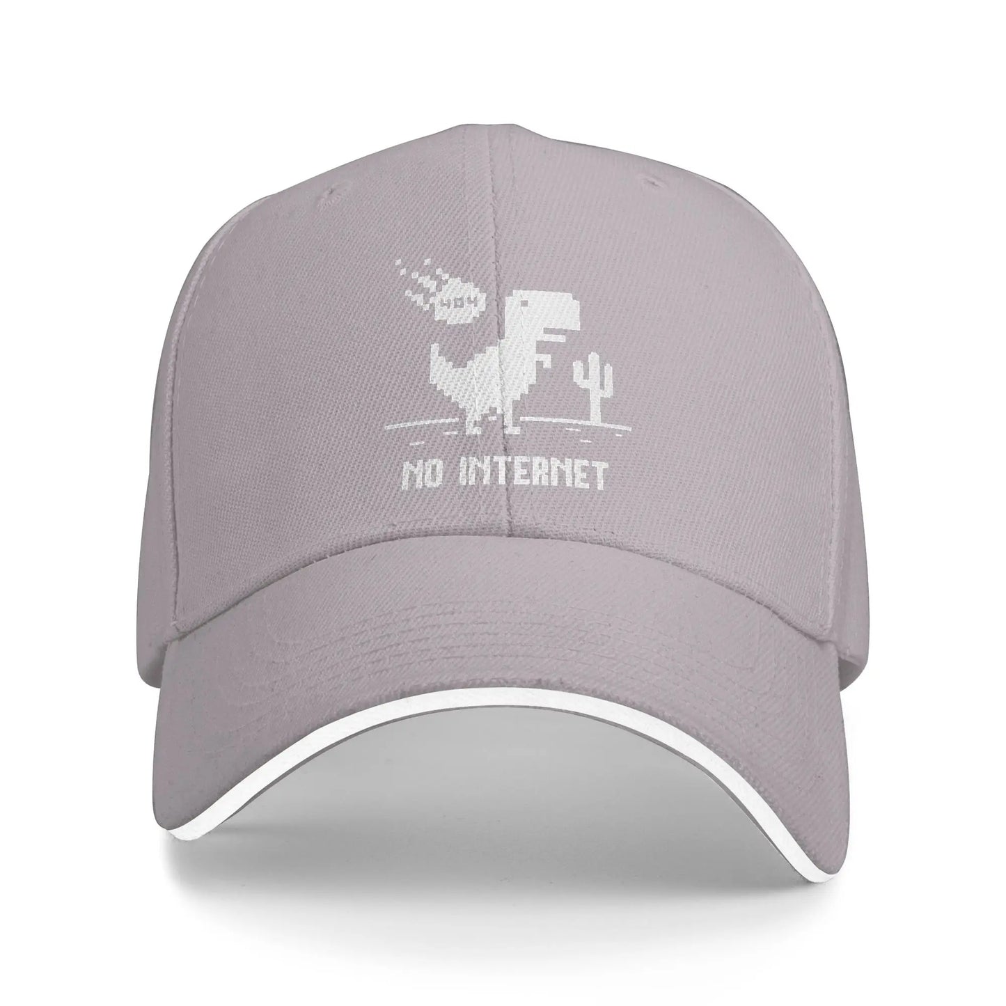 Summer Casual Baseball Cap Funny No Internet T Rex for Programmers Running Hippie Trucker Hat For Couple Hot Sal  Snapback Cap