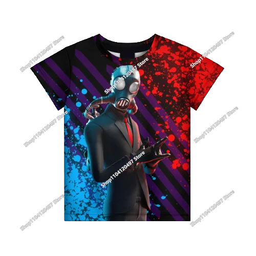 T-shirt Fortnite 2026 para rapaz, verão, anime, gaming, T-shirt para todos, camisola gira, T-shirt básica Battle Gamer, manga curta para homem