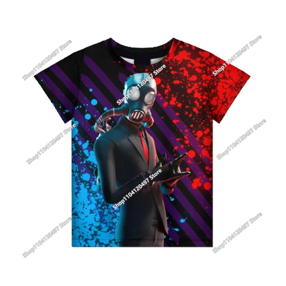 T-shirt Fortnite 2026 para rapaz, verão, anime, gaming, T-shirt para todos, camisola gira, T-shirt básica Battle Gamer, manga curta para homem