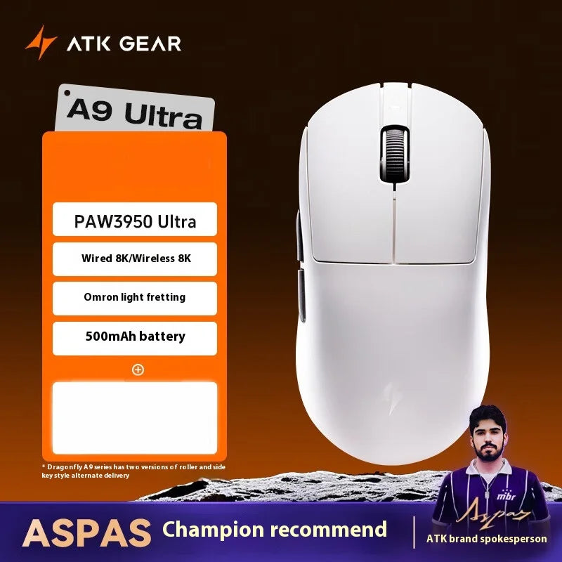 Безжична геймърска мишка ATK A9 Plus A9/A9 SE/A9 Pro Tri Mode 8K, лека A9 Ultimate E-sports, PC подарък, персонализирана