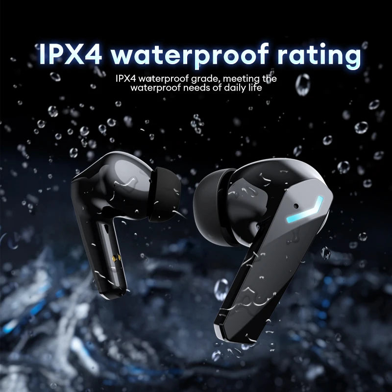 Lenovo XT53 Wireless Bluetooth 5.4 Gaming Earbuds – LED Display, Waterproof Noise Isolating Earphones with Low Latency & Microphone