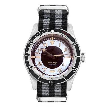 Tandorio Waterproof Watch Men Dome Sapphire Crystal Roman Numbers 120 Clicks Bezel NH35A/Miyota 8215 Movt Silicone Grey Dial
