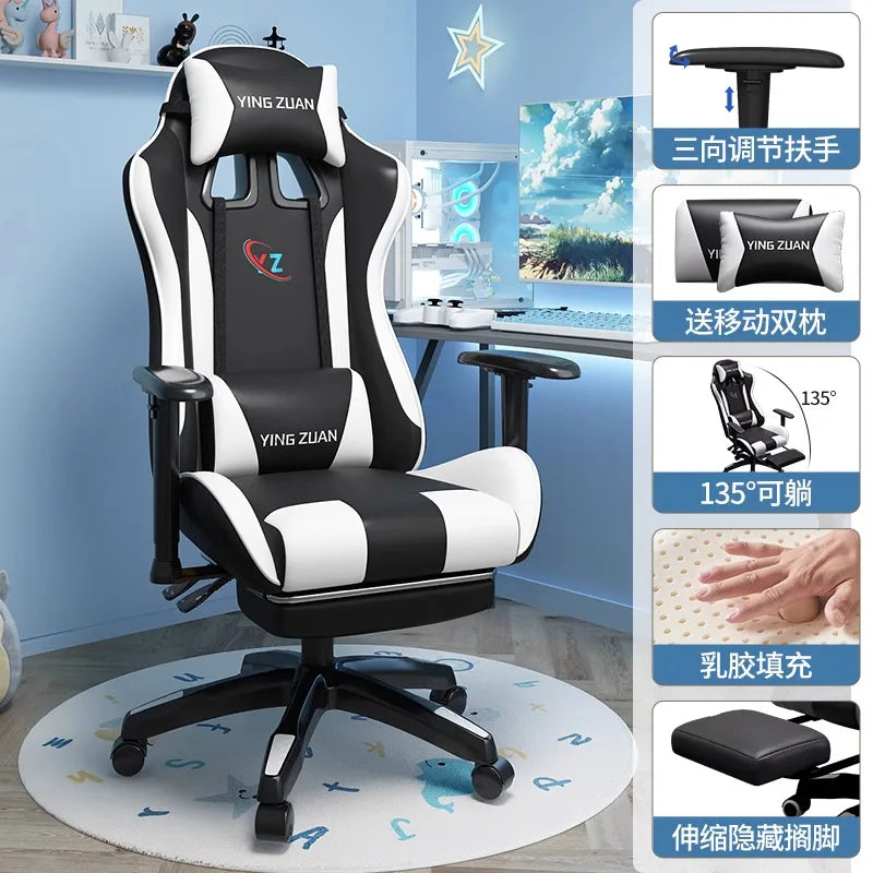 Gaming stolica Računalna stolica Udobno podesivo sjedalo za opuštanje Game LIVE Za studentski dom i kućnu upotrebu Ergonomski dizajn za dugotrajno sjedenje