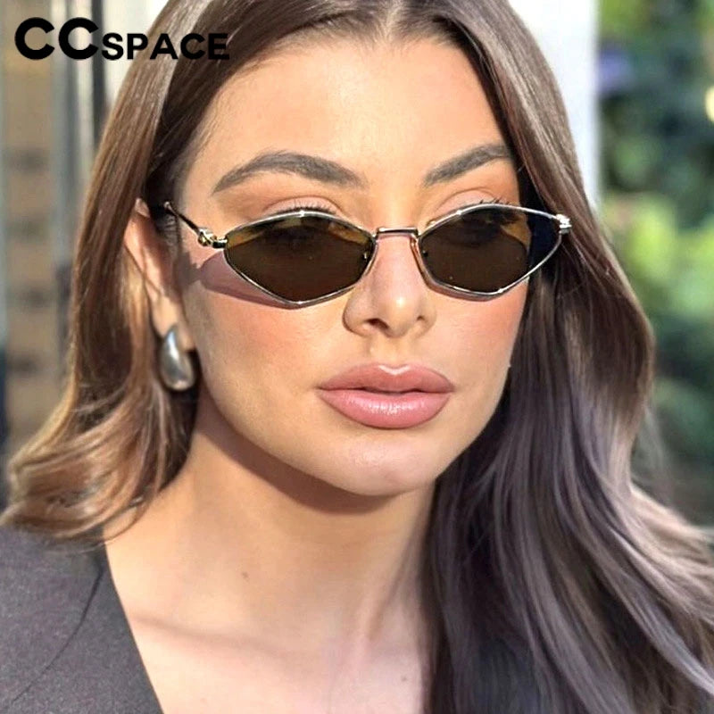 Luxury Brand Design Metal Sunglasses Women Small Size Diamond Casual Suneyeglass Outdoors TRAVEL Vacation UV Protection #303369