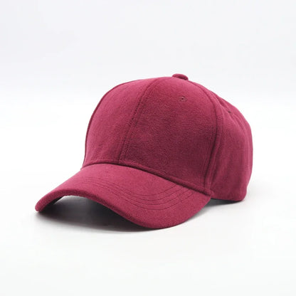 New Wholesale Suede Baseball Cap Autumn Winter for Men Women  Winter Solid Street Hat Unisex Adjustable Casual Plain Gorra Caps