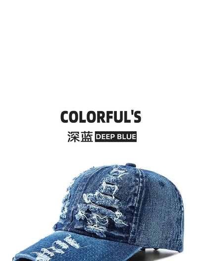 Washed Denim Baseball Cap Women Men Sunshade Breathable Spring Summer Hat Vintage Snapback Cap Female