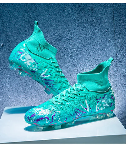 Nouvelles chaussures de football professionnelles pour hommes, chaussures de football antidérapantes, unisexes, respirantes, chaussures de futsal, nouvelles chaussures à crampons, livraison directe, ultralégères