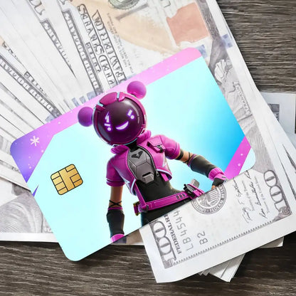 Pegatinas de tarjeta de juego Cuddle Team Leader Fortnite para tarjeta bancaria, película protectora impermeable adhesiva, regalo sorpresa