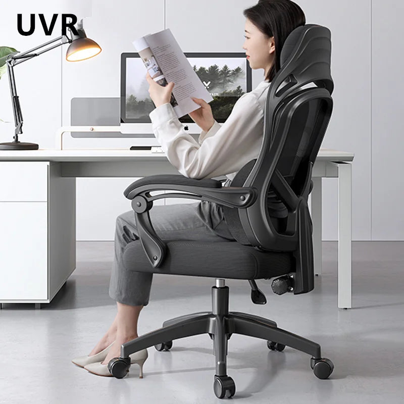 UVR Gaming Computer Chair Lift Adjustable Boss Backrest Stool Ergonomic Design Armchair Sponge Cushion Mesh Office Chair