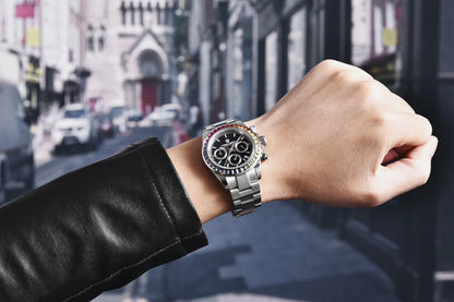 PAGANI DESIGN Men Exquisite Quartz Watch Luxury Choice VK63 Sapphire Mirror Stainless Steel Calendar Small Three-Pin Chronograph
