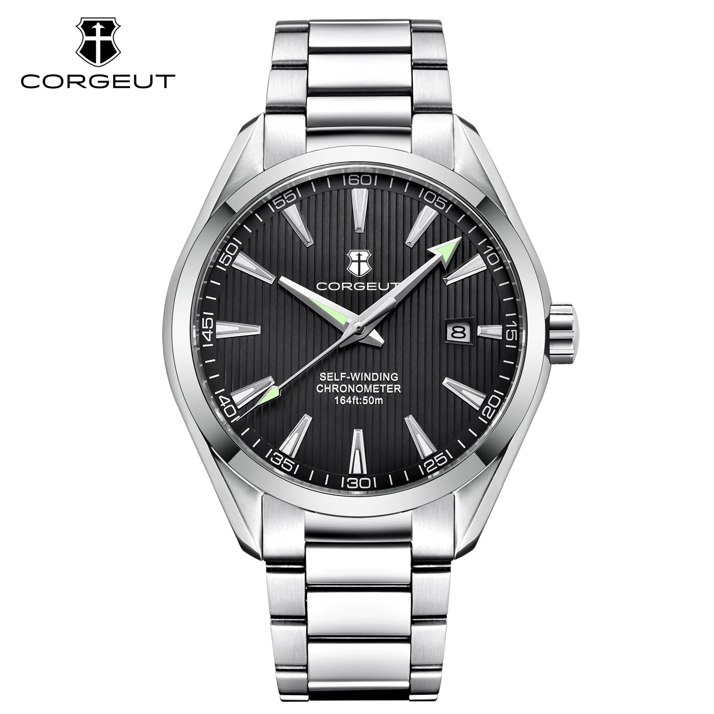 CORGEUT 41mm Luxury NH35 MOVEMENT Watch for Man Sapphire Glass Sport Clock Watch Automatic Relogio Masculino Mechanical Watches