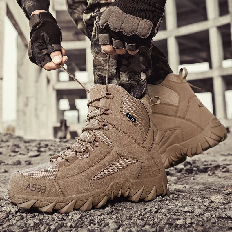 Chaussures de neige antidérapantes pour hommes, bottines montantes à plateforme, confortables et chaudes, bottes d'hiver pour hommes, bottes de couture dans le désert