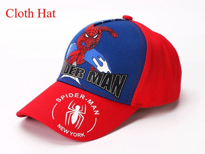 Marvel Anime Figure Spider-Man Cartoon Baseball Cap Cotton Polyester Peaked Cap Boy Girl Headwear Accessories Kids Birthday Gift