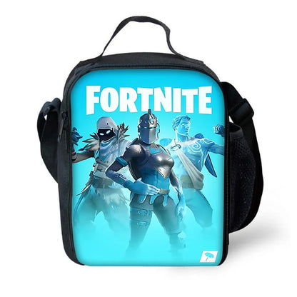 Hot Game FortniteS isolierte Kinder-Tasche mit großem Fassungsvermögen für Jungen und Mädchen, Schüler, Outdoor-Picknick, wiederverwendbare Thermo-Kühltasche und Lunchbox