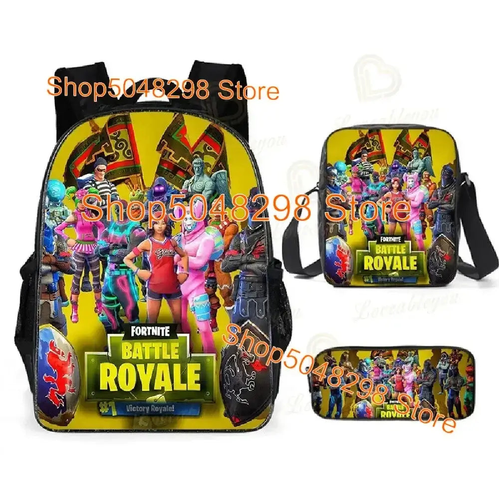 Pencil Case Big Canvas Kawaii Pencil Bags Pen Case for Boys Girls Fortnite Print School Supplies Stationery Teens Birthday Gift