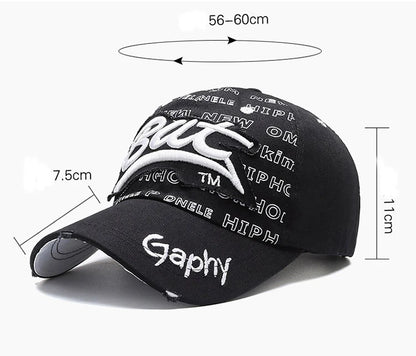 Hat Men'S Hip Hop Baseball Cap Korean Version Ins Tide Brand Summer Letter Embroidered Cap, Sun Protection Hat