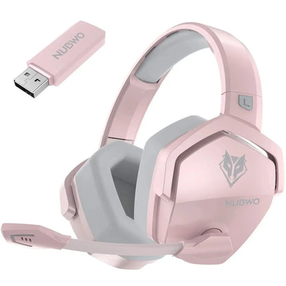 NUBWO G06 Dual Wireless Headsets Gamer with Microphone for PS5, PS4, PC, Mobile, Switch, 2.4GHz Bluetooth 5.3 Gaming Headphones