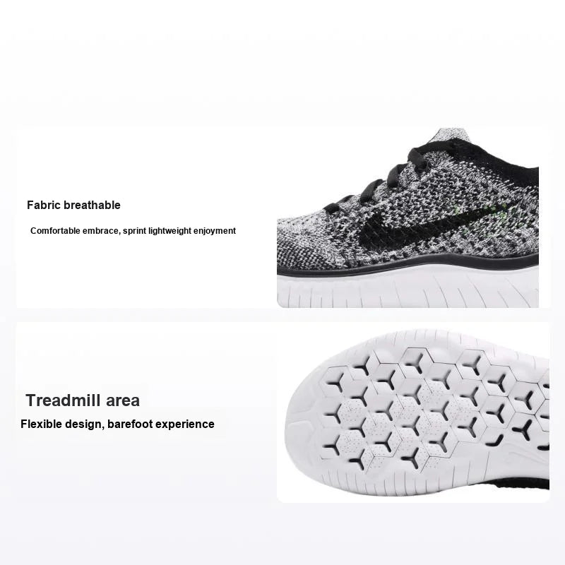 POIZON Nike Free Rn Flyknit 2018 Oreo Women's 942839-101