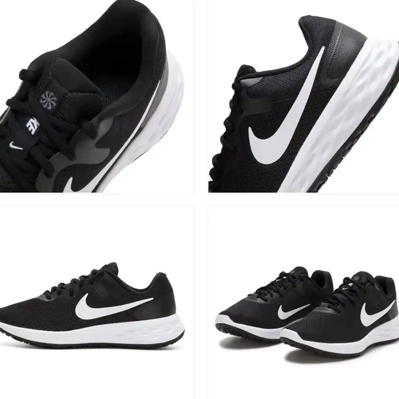 New Nike Revolution 6 Single Layer Mesh Low-Top Black Running Shoes DC3728-003