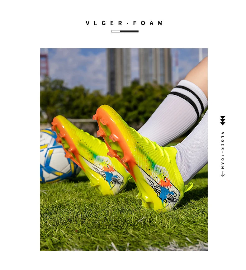 Nuovi scarpini da calcio da uomo, tacchetti FG antiscivolo per allenamento, scarpe da calcio con tacchetti lunghi, da partita, ultraleggeri, per outdoor, dropshipping