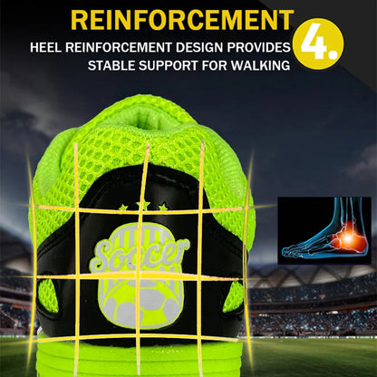 Chuteiras de futebol para criança menino/menina Tf com fecho de velcro, sem pitões, para lacrosse, iniciantes em críquete e basebol
