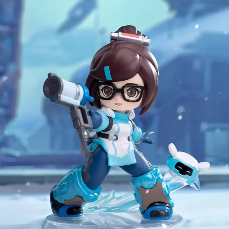 POP MART Overwatch Play of The Game Series Caixa Surpresa Mystery Box Brinquedos Kawaii Ornamentos Figuras Decoração de Casa Bonecas Modelo de Secretária