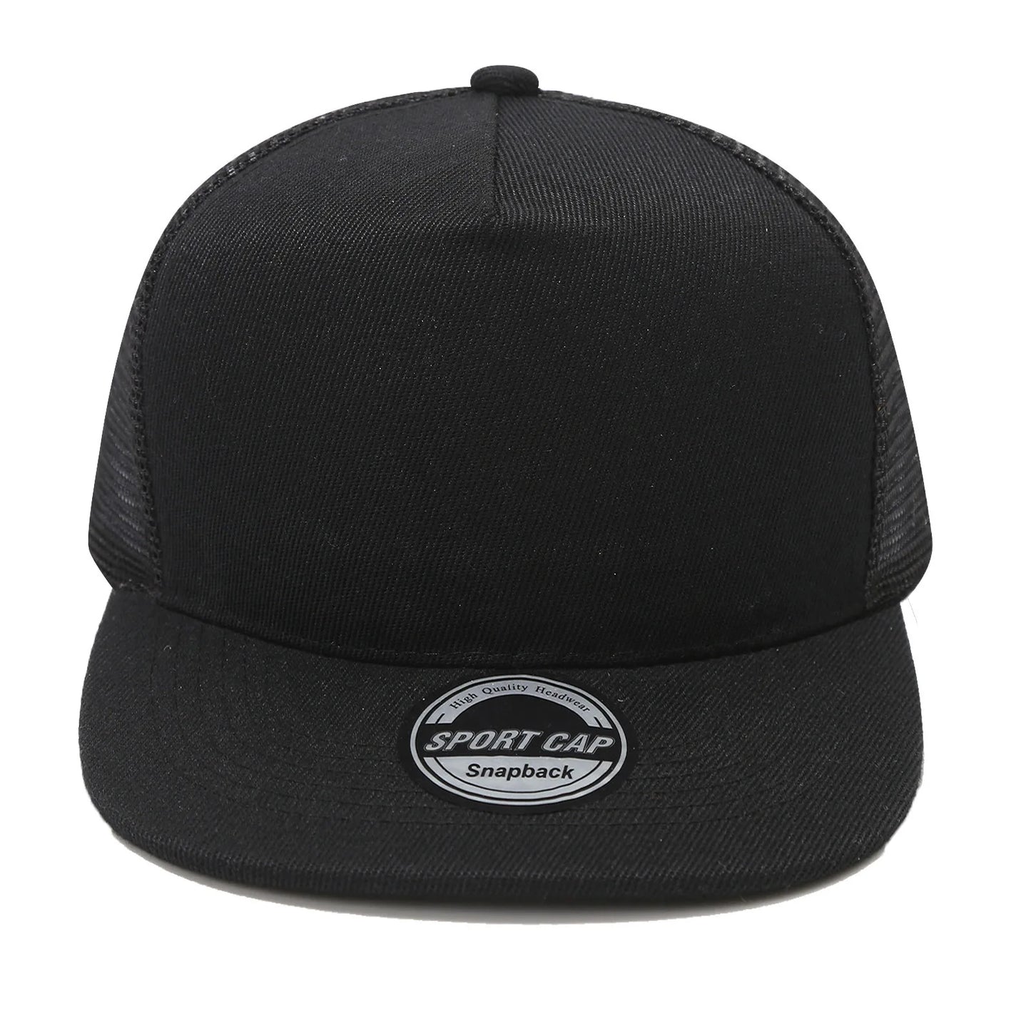 New style hip-hop baseball cap, best-selling, sun protection cap for beach, duckbill cap, light blue flat brim mesh cap