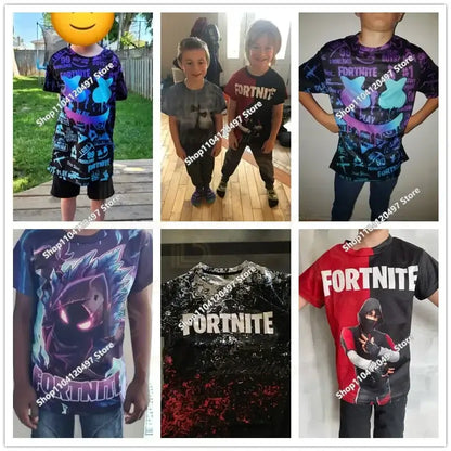 Battle Royale 3D Fortnite T-shirt Tees Men and Women Boys Girls Victory Cartoon Tops Teen Clothes Kids Hero Game Tees Tops