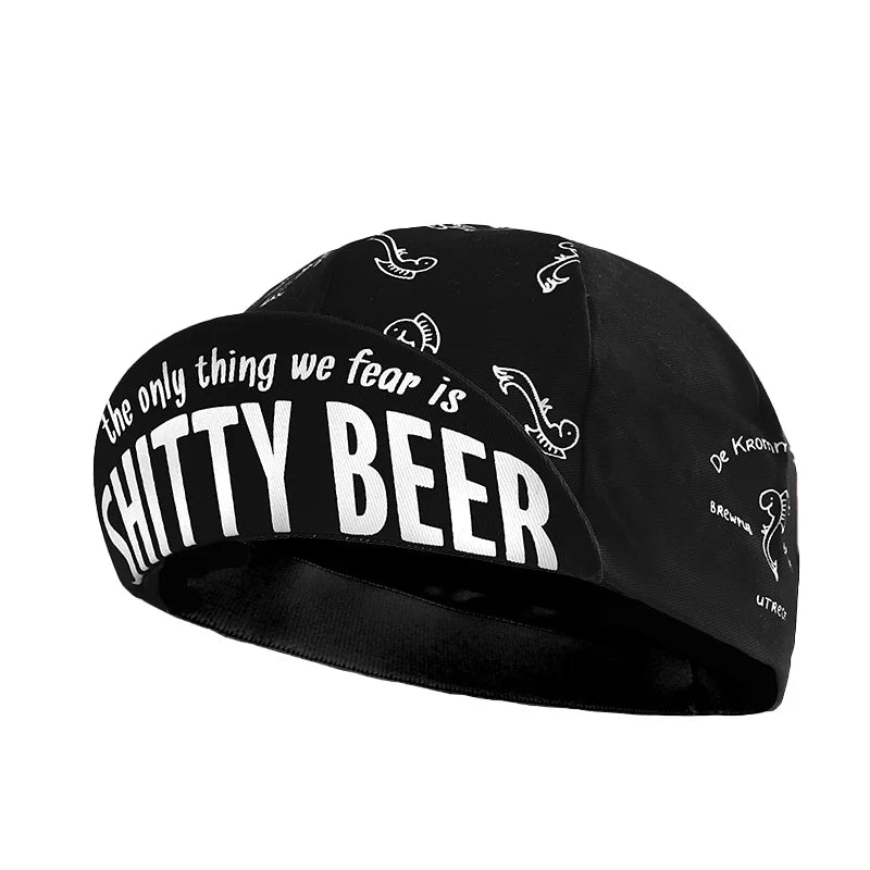 Black Cycling Cap Outdoor Sports Hat Team Bike Caps Breathable Summer Sun Protection