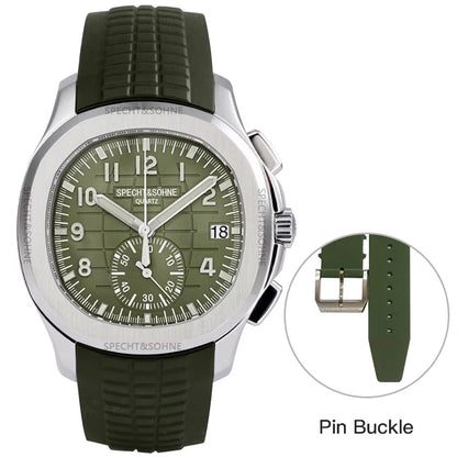 2026 New Specht&Sohne Men's Watches Quartz Watch Top Brand Luxury Chronograph Sport Rubber Luminous 5Bar Waterproof Reloj Hombre