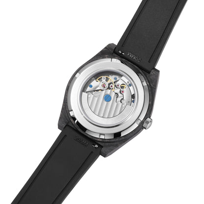 TIME TOKEN Nuevo reloj de buceo de 40mm de fibra de carbono luminosa para hombre, reloj mecánico automático de lujo con calendario, cristal de zafiro y resistencia al agua de 100m