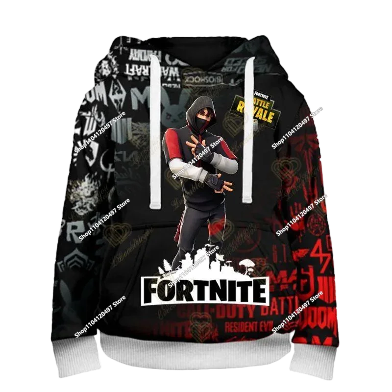 2025 New Fortnite 3D Printed Unisex Hoodie Casual Coat Game Peripheral Cosplay Children Clothing Gifts