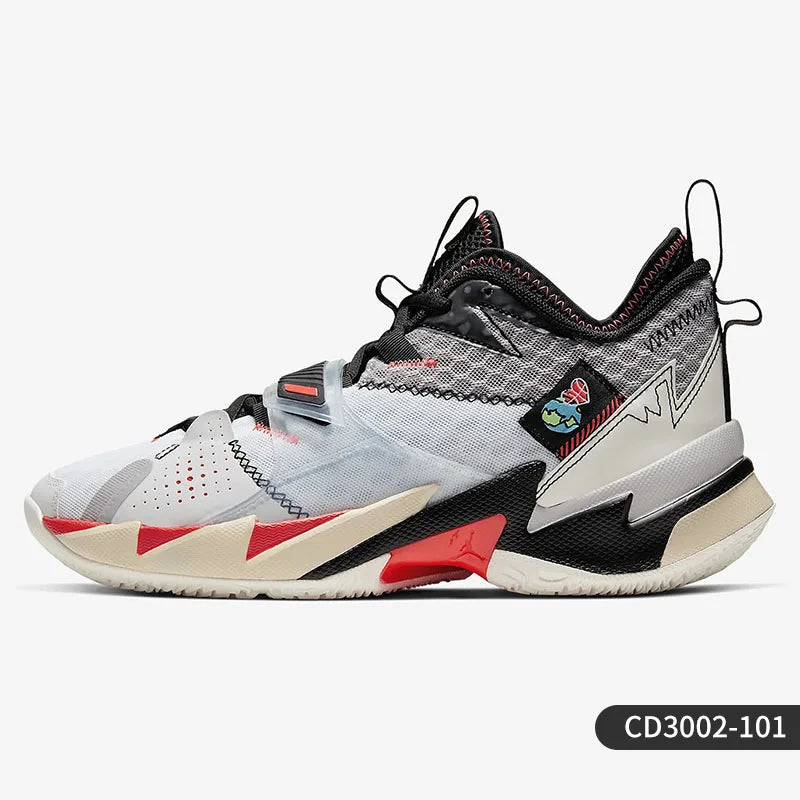 Nike Genuine JORDAN Scarpe da basket da uomo mid-top ammortizzate e resistenti CD3002-101