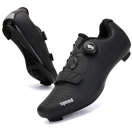 Professionelle nye sneakers til mænd – ultralette cykelsko med dobbelte spænder til MTB og lysende landevejscykelsko