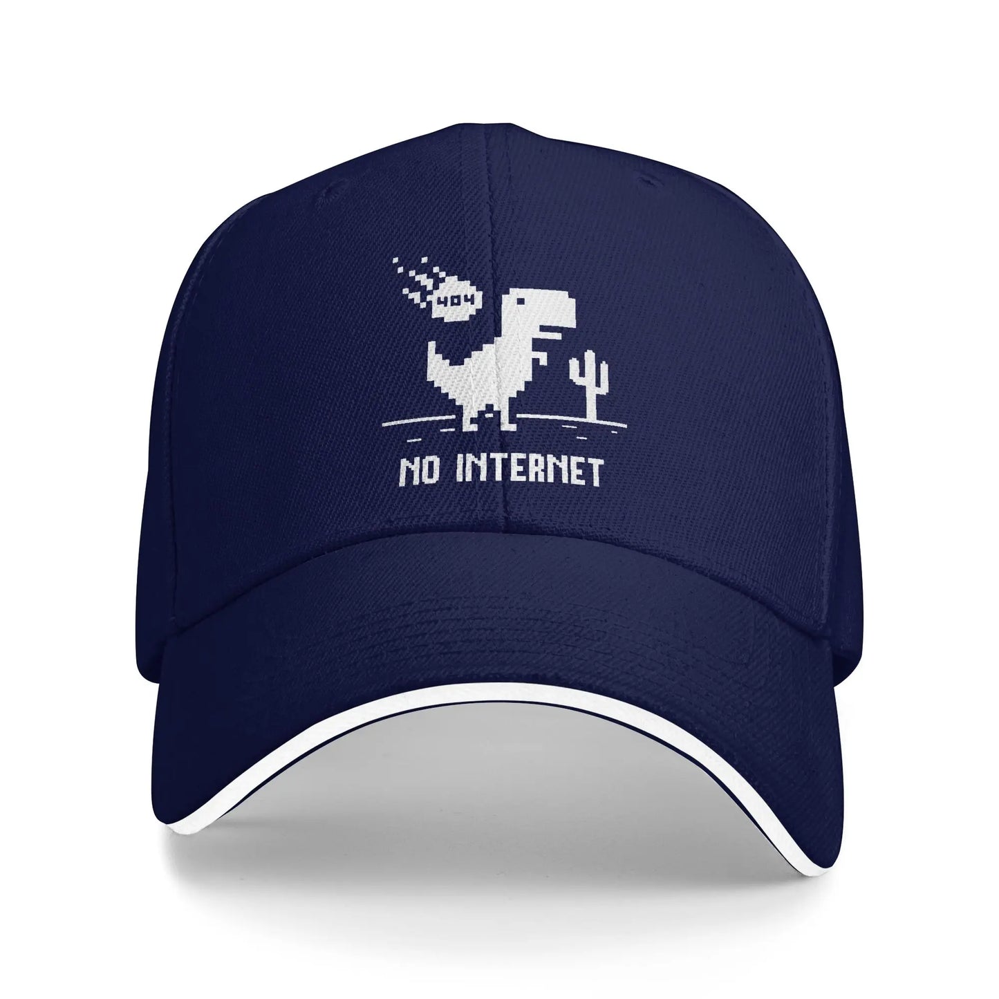Summer Casual Baseball Cap Funny No Internet T Rex for Programmers Running Hippie Trucker Hat For Couple Hot Sal  Snapback Cap