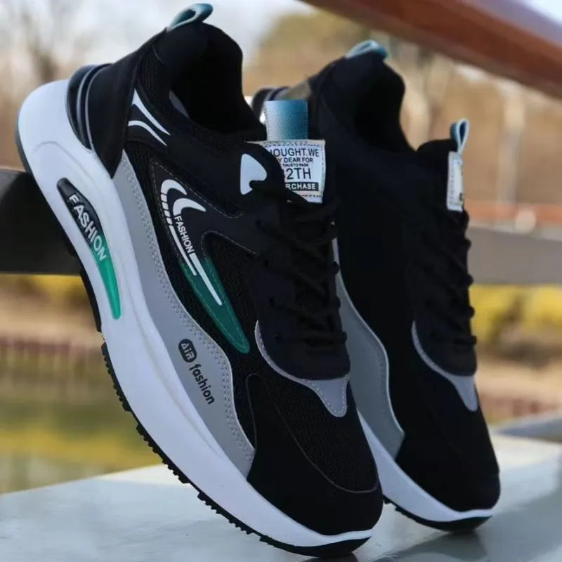 Chaussures pour hommes chaussures légères en cuir Pu chaussures décontractées 2025New baskets pour hommes mode hommes chaussures de Tennis respirant Sport chaussure de course