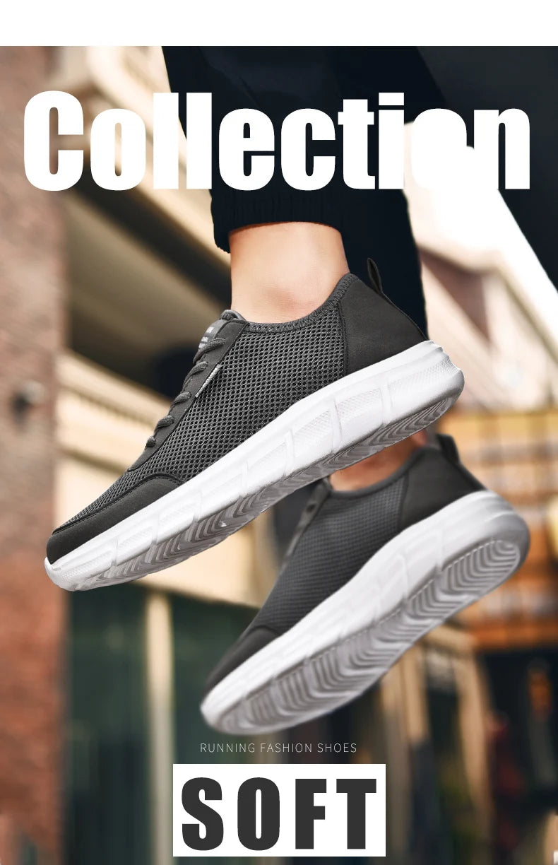 Pánské letní tenisky, ležérní běžecké boty, prodyšné boty na chůzi, síťované, lehké sportovní boty, pohodlné módní boty, Zapatillas