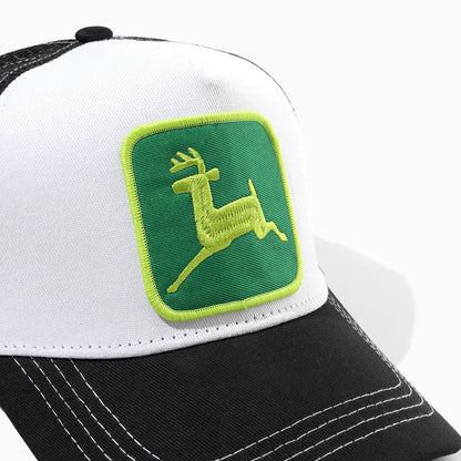 Elk Embroidery Duckbill Cap for Women, Sun Protection Wide Brim Baseball Cap, Adjustable Mesh Cap, Export Ready Stock Hat