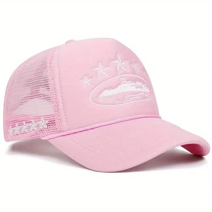 New Unisex Pentagram Baseball Hats Hip Hop Adjustable  Breathable Personal Sunshade Mesh Versatile Street Fashion Trucker Caps