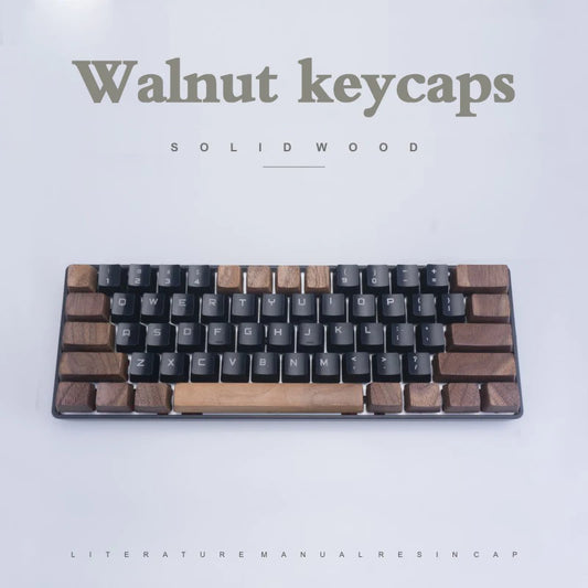 handmade custom wood keycap for mechanical keyboard walnut solid wooden keycaps spacebar Esc Cherry mx switch OEM Profile