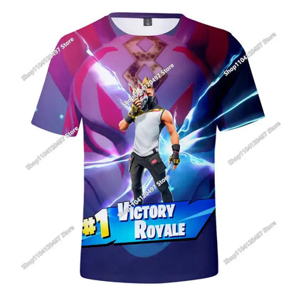 Halloween Peely 3D majica za dječake i djevojčice, božićna Fortnite majica, Battle Royale streetwear za djecu, Victory Game muška majica, odjeća