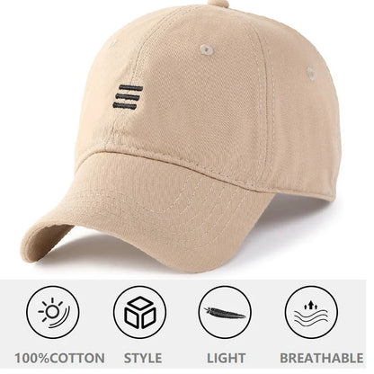 Big Head Plus Size Baseball Cap 100% Cotton Fits Men Women Adjustable Dad Hat Oversize 58-60cm 61-65cm