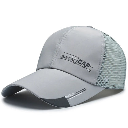 Mens Summer Quick Dried Korean Casual Breathable Mesh Fisherman Hat